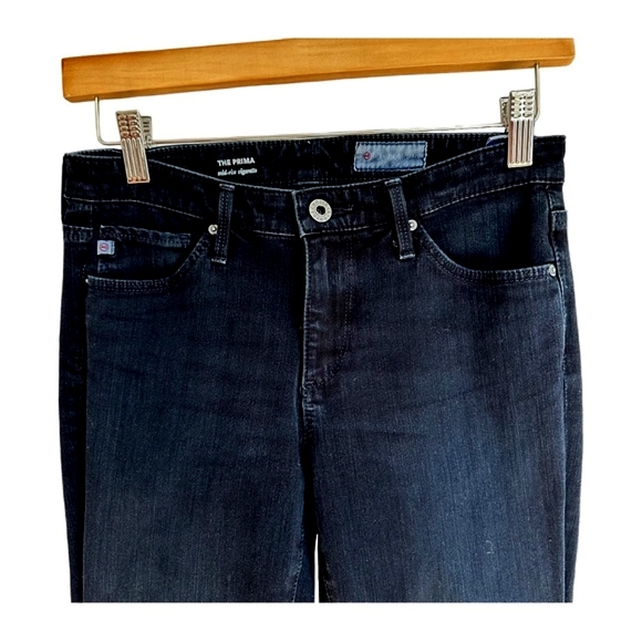 AG Adriano Goldschmied The Prima Black Jeans Mid Rise Cigarette Size 25R - Picture 6 of 14